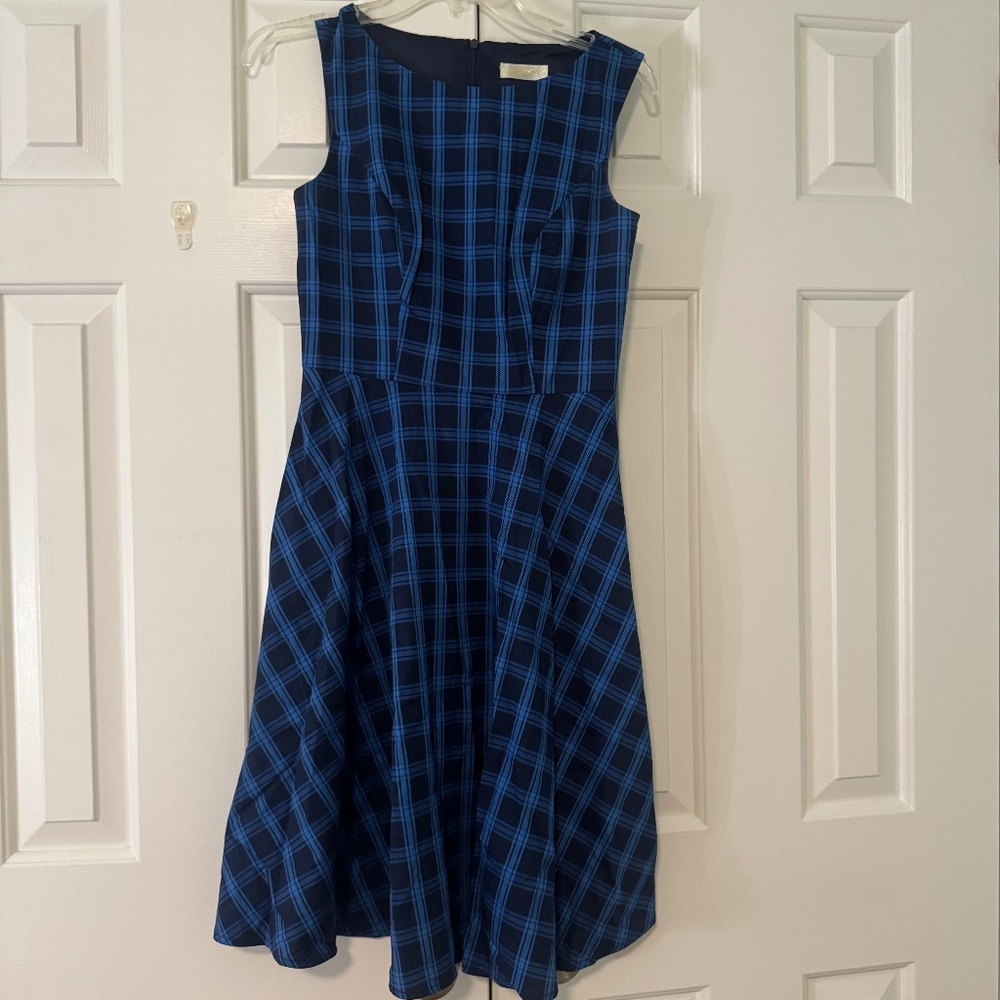 Blue Plaid Character Dress